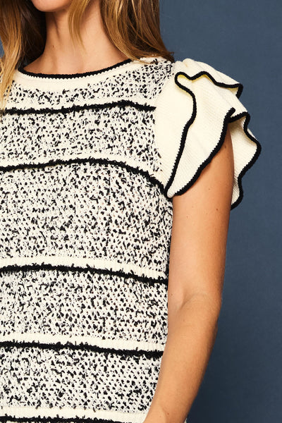 James Ruffle Sweater Top