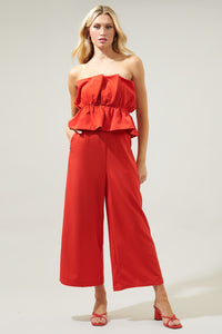 Eve Strapless Ruffle Jumpsuit