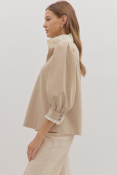 Paige Ruffle Accented Top