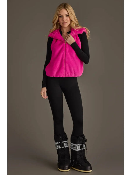 Charlotte Fuschia Fuzzy Vest