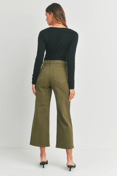 Chelsey Olive Wide Leg