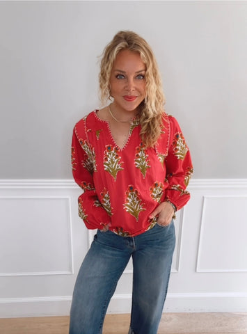 Sophia Stitched Detailed Top