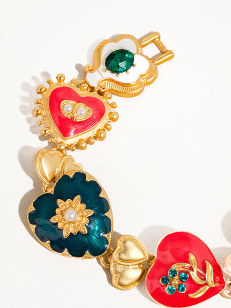 Elysian Baroque Heart Color Bracelet