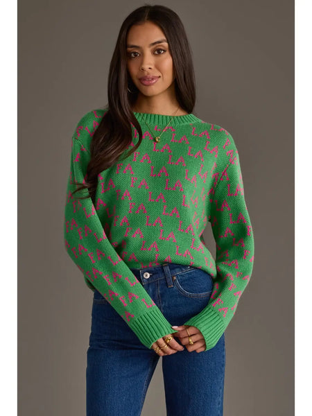 FaLaLa Green Holiday Sweater