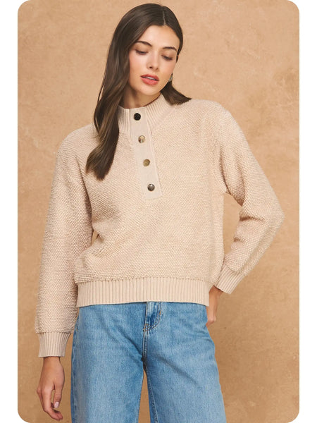 Eloise Half Button Up Sweater