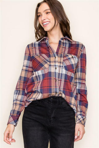 Arica Plaid Knit Shirt