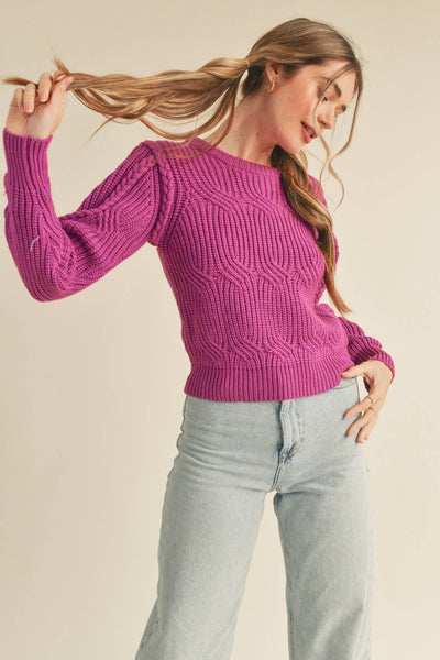Katie Braided Cable Knit Sweater