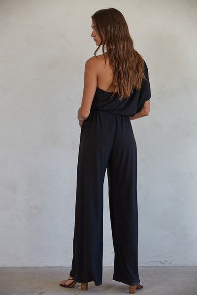 Keely Drape Shoulder Jumpsuit