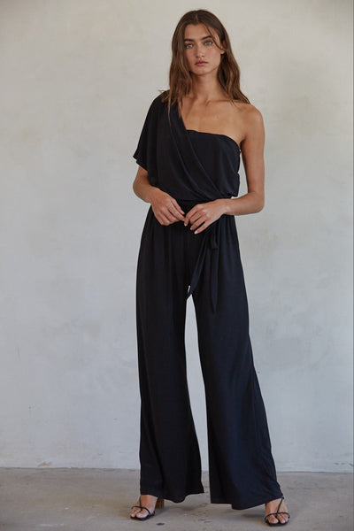 Keely Drape Shoulder Jumpsuit