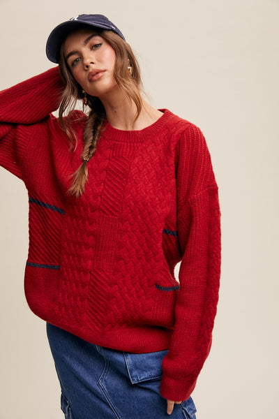 Sophia Cable Knit Sweater