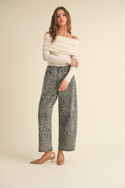 Sienna Leopard Barrel Pants