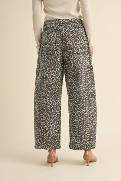 Sienna Leopard Barrel Pants