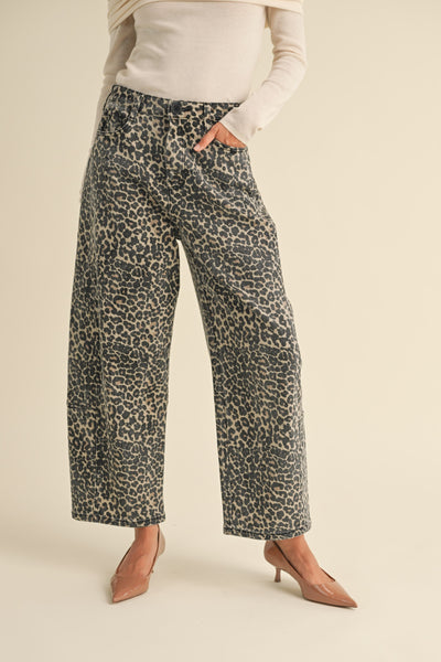 Sienna Leopard Barrel Pants