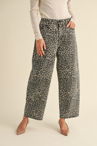 Sienna Leopard Barrel Pants