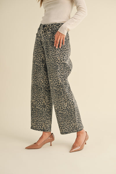 Sienna Leopard Barrel Pants