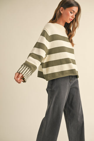 Julia Striped Contrast Sweater