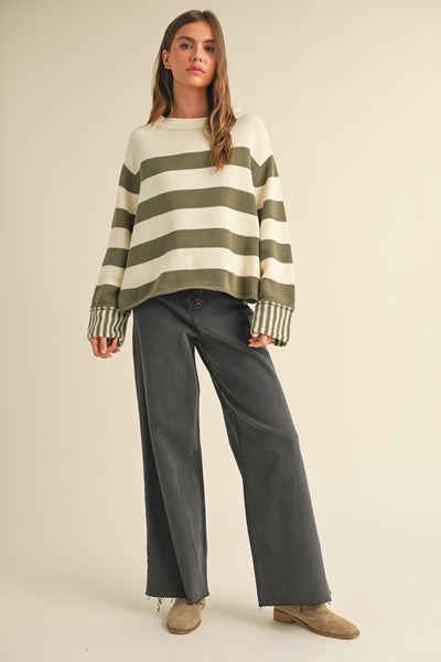 Julia Striped Contrast Sweater