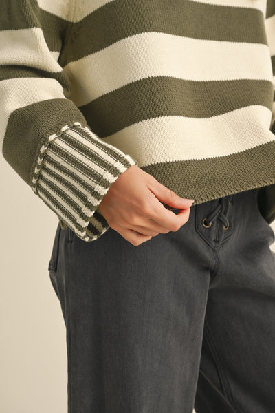 Julia Striped Contrast Sweater