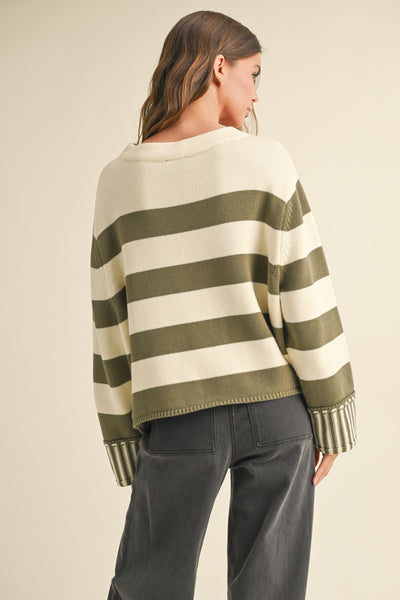 Julia Striped Contrast Sweater