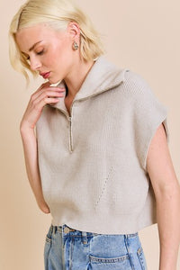 Letti Zip Sweater Top