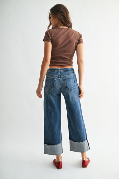 Harlow Raw Hem Cuffed Jeans