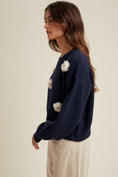 Grace Flower Knit Sweater