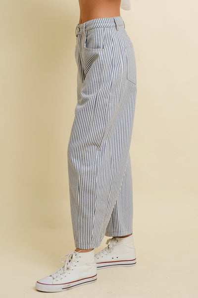 Judie Striped Barrel Pants