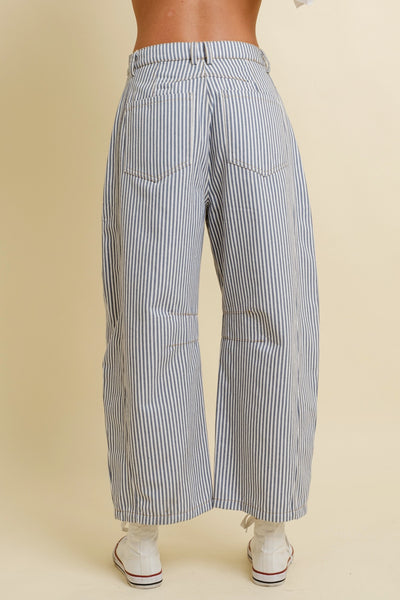 Judie Striped Barrel Pants