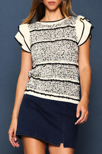 James Ruffle Sweater Top