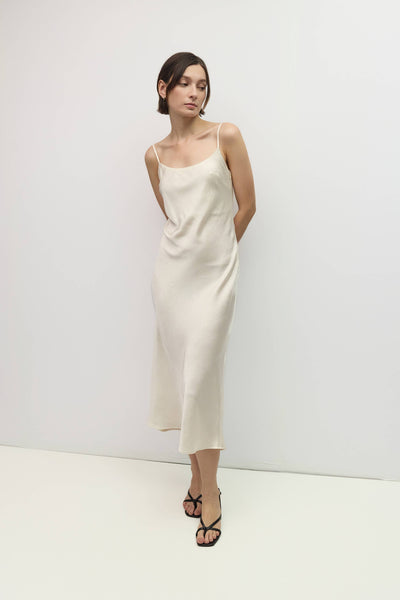 Jasmine Crinkle Satin Dress