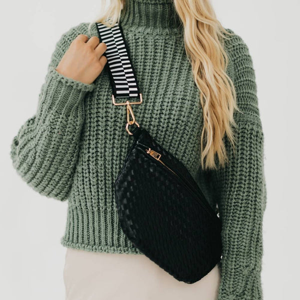 Woven Bum Bag (Green, Checkered, Black, Cream)