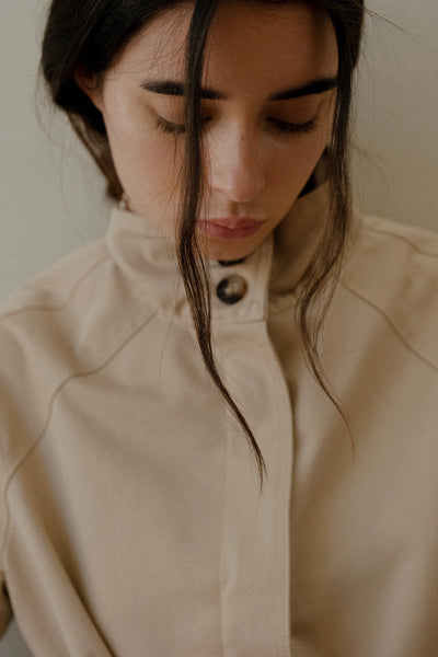 Olivia Funnel Neck Trench Coat