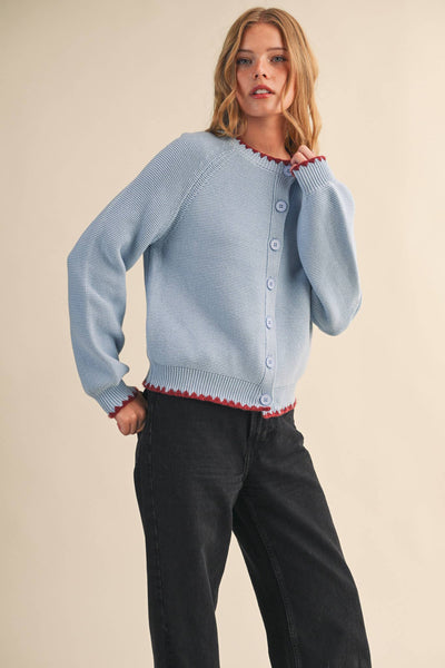 Nova Contrast Stitch Cardigan