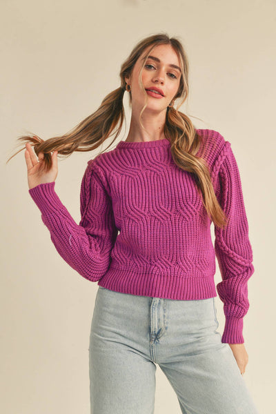 Katie Braided Cable Knit Sweater