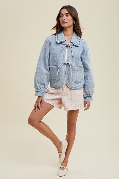 Poppy Quilted Denim Jacket