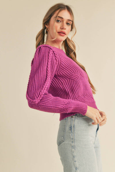 Katie Braided Cable Knit Sweater