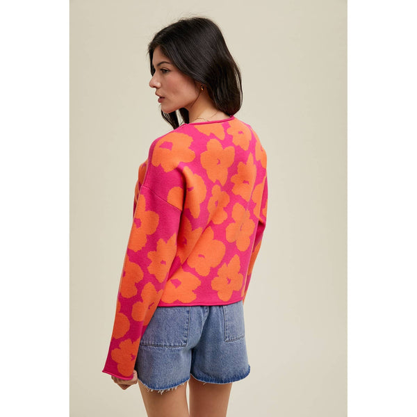 Kiera Floral Vibrant Sweater