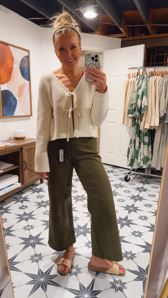 Chelsey Olive Wide Leg