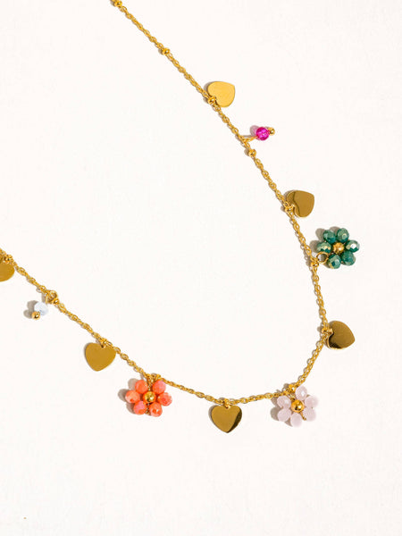 Miriam Flower & Hearts Necklace
