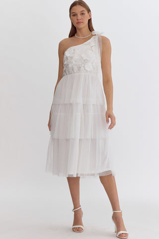 Emory Textured Dress (Light Pink or White)