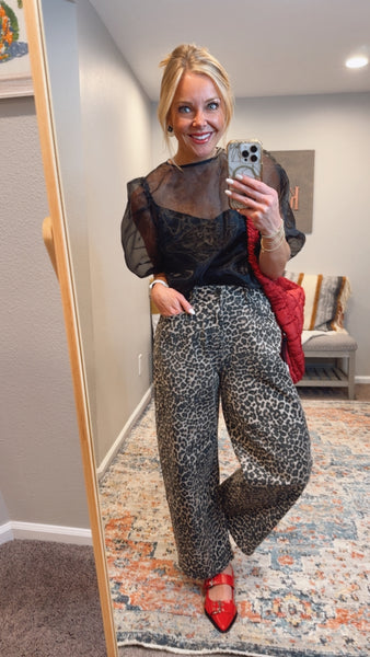 Sienna Leopard Barrel Pants