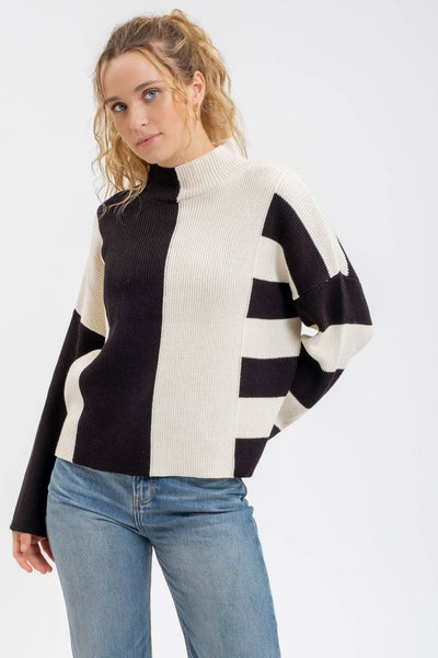 Rosie Striped Colorblock Sweater