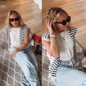 Rhen Striped Outer Shawl