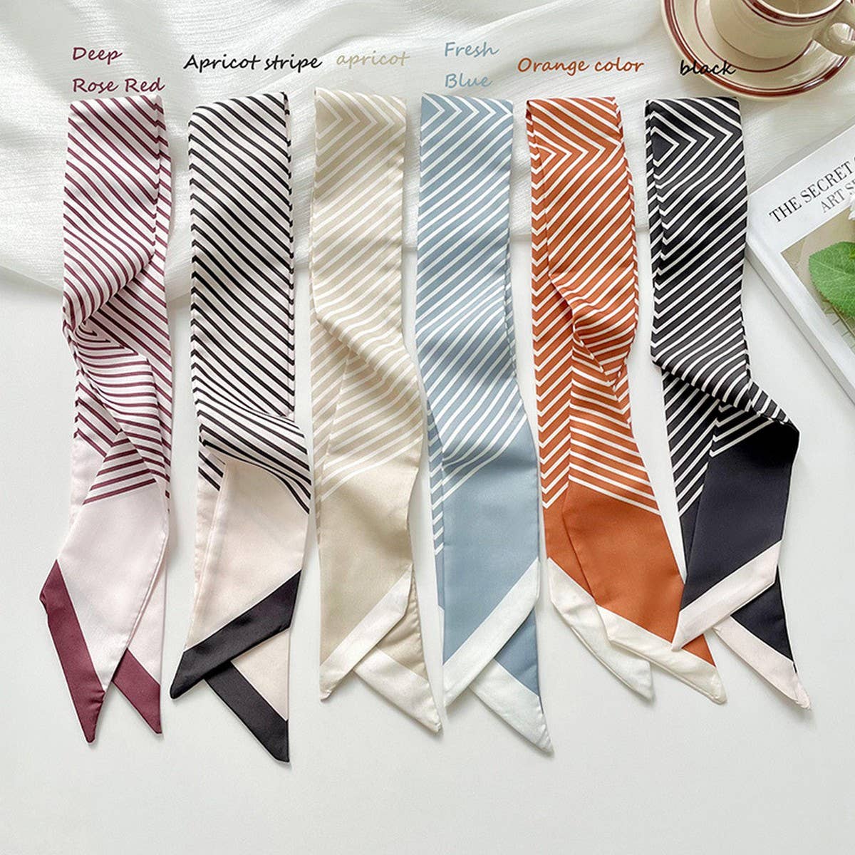 Striped Skinny Scarf