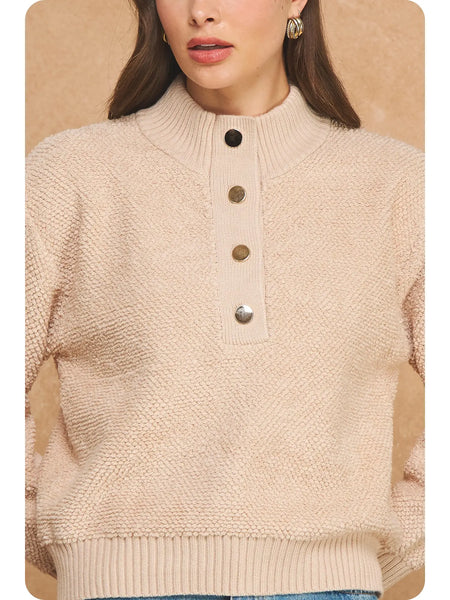 Eloise Half Button Up Sweater