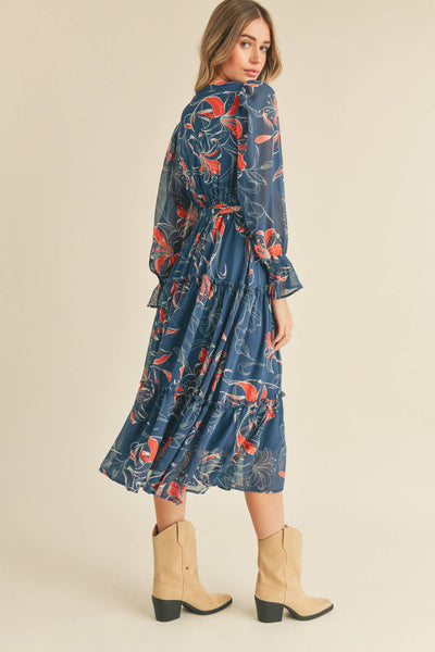 Poppy Tiered Midi Dress