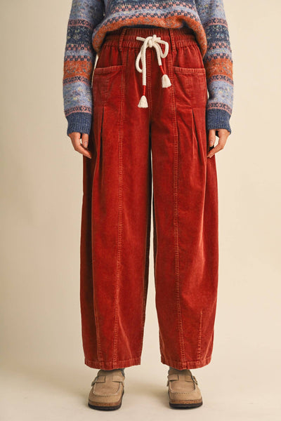 Tansy Washed Corduroy Barrel Pants