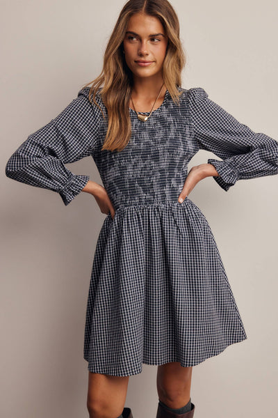 Nora Smocked Gingham Dress