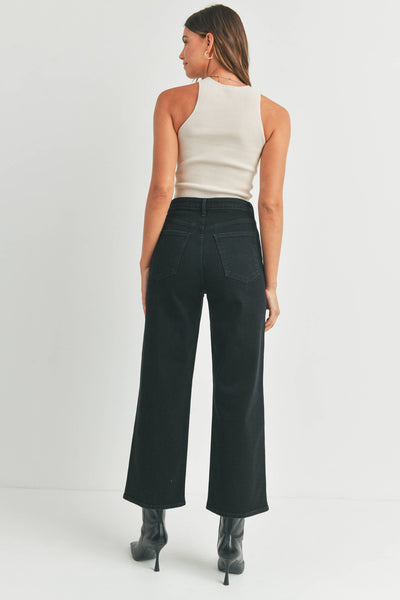 Henley Black Wide Leg Jeans