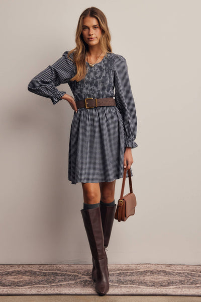 Nora Smocked Gingham Dress